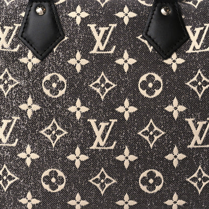 Louis Vuitton Denim Monogram Jacquard Speedy Bandouliere 25 Black 7 of 9