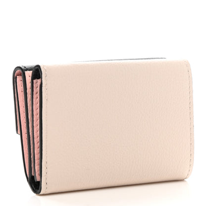 Louis Vuitton Calfskin Lockmini Wallet Black Cream Pink 3 of 8