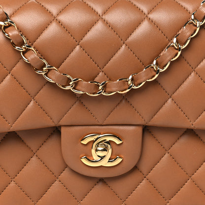 Chanel Lambskin Quilted Medium Double Flap Brown 8 of 11