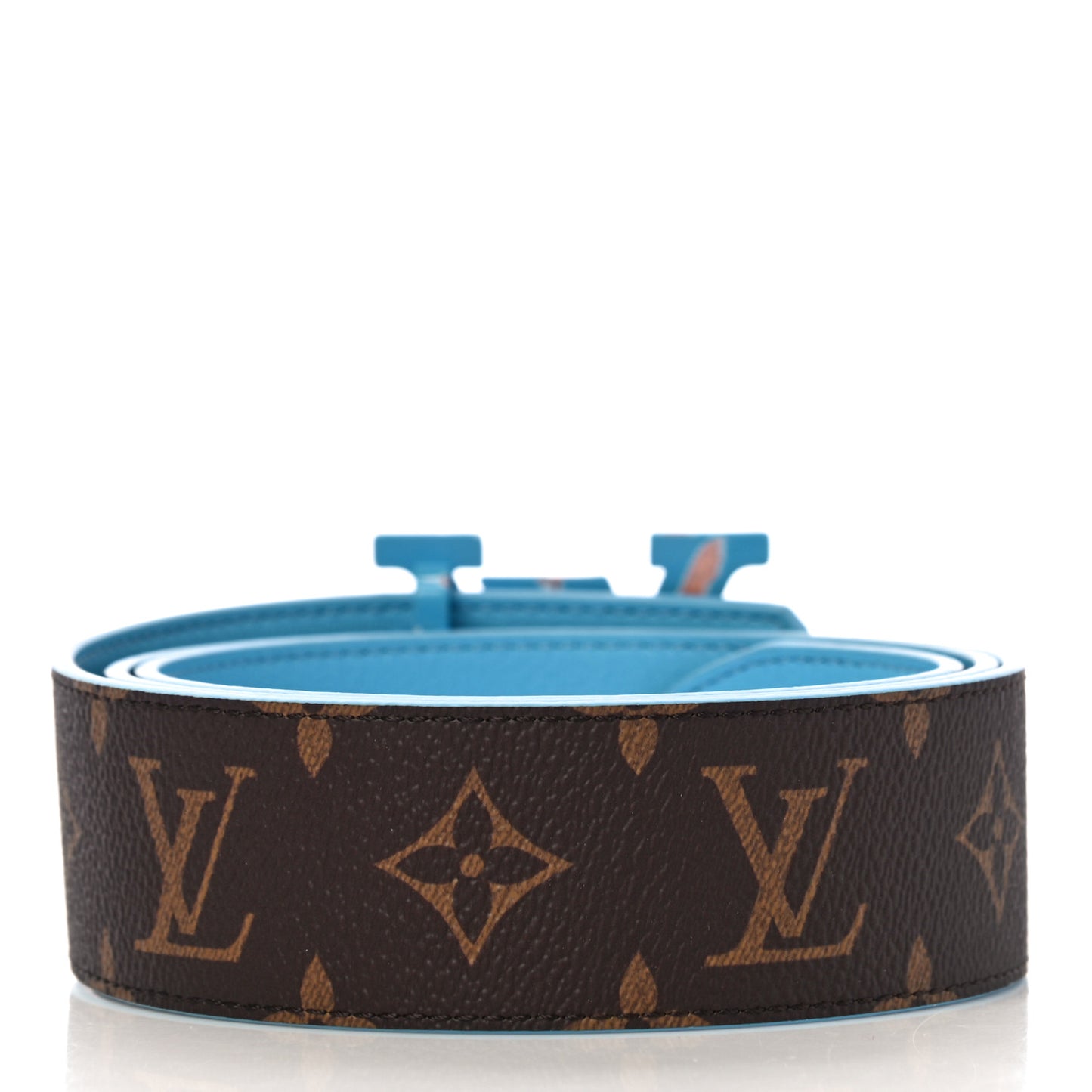 Calfskin Monogram 40mm LV Pyramide Cities Paris Reversible Belt 95 38