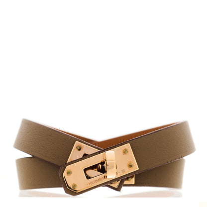 Hermes Swift Mini Kelly Double Tour Bracelet T1 Etoupe 1 of 7