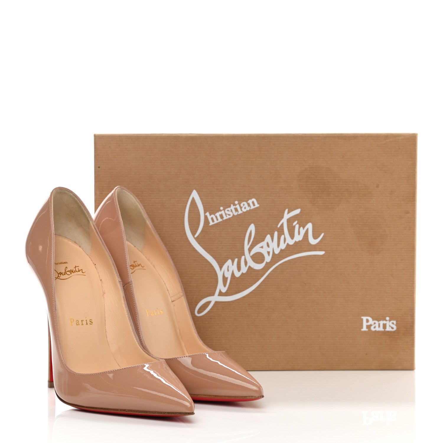 Christian Louboutin Patent So Kate 120 Pumps 36 Nude 8 of 8
