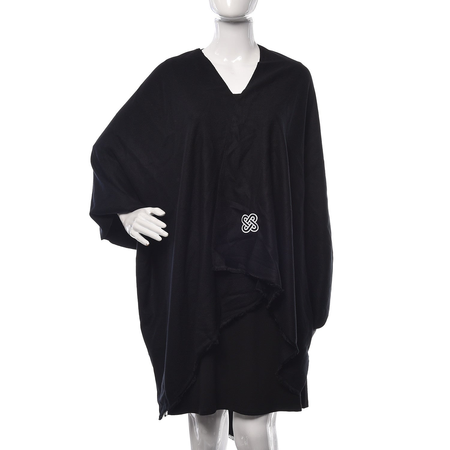 FASHIONPHILE FASHIONPHILE Viscose Wrap Black 4 of 5