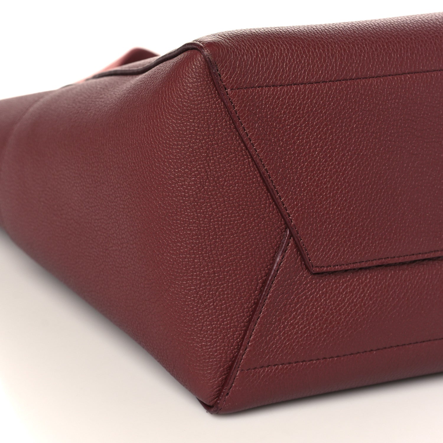 Celine Soft Grained Calfskin Sangle Bucket Bag Burgundy 8 of 9