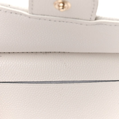 Chanel Caviar Quilted Flap Zip Card Holder White 8 of 10