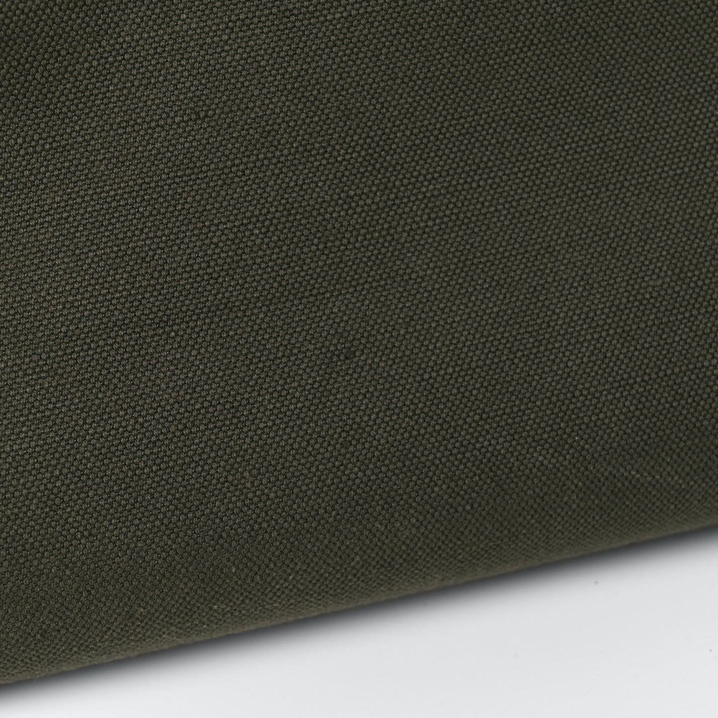 Canvas Calfskin Vertical Cabas Green