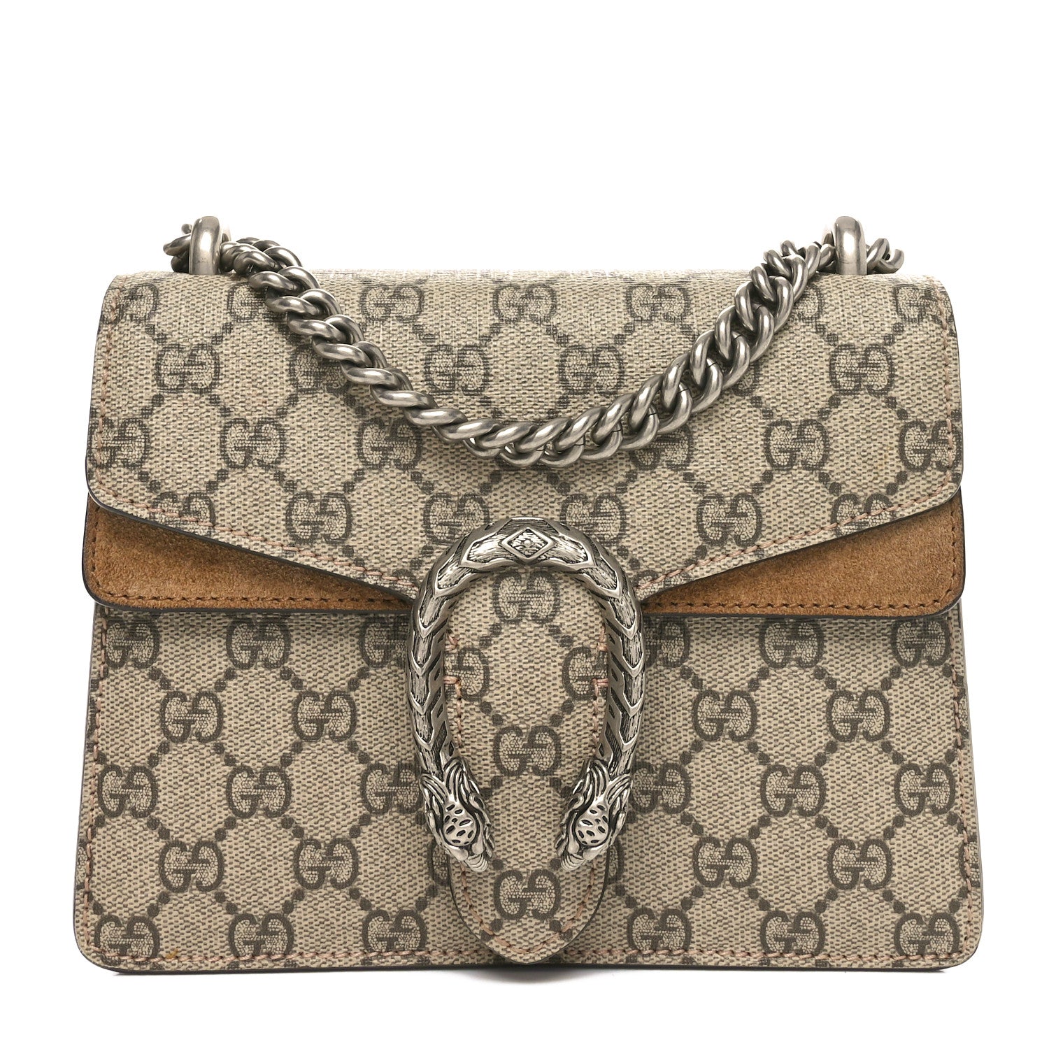 Gucci GG Supreme Monogram Mini Dionysus Shoulder Bag Taupe 1696465