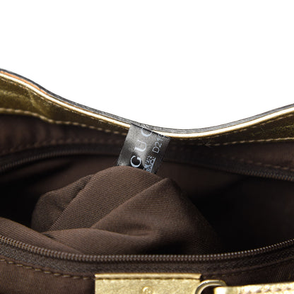 Gucci Monogram Large D Gold Hobo Metallic Gold 10 of 11