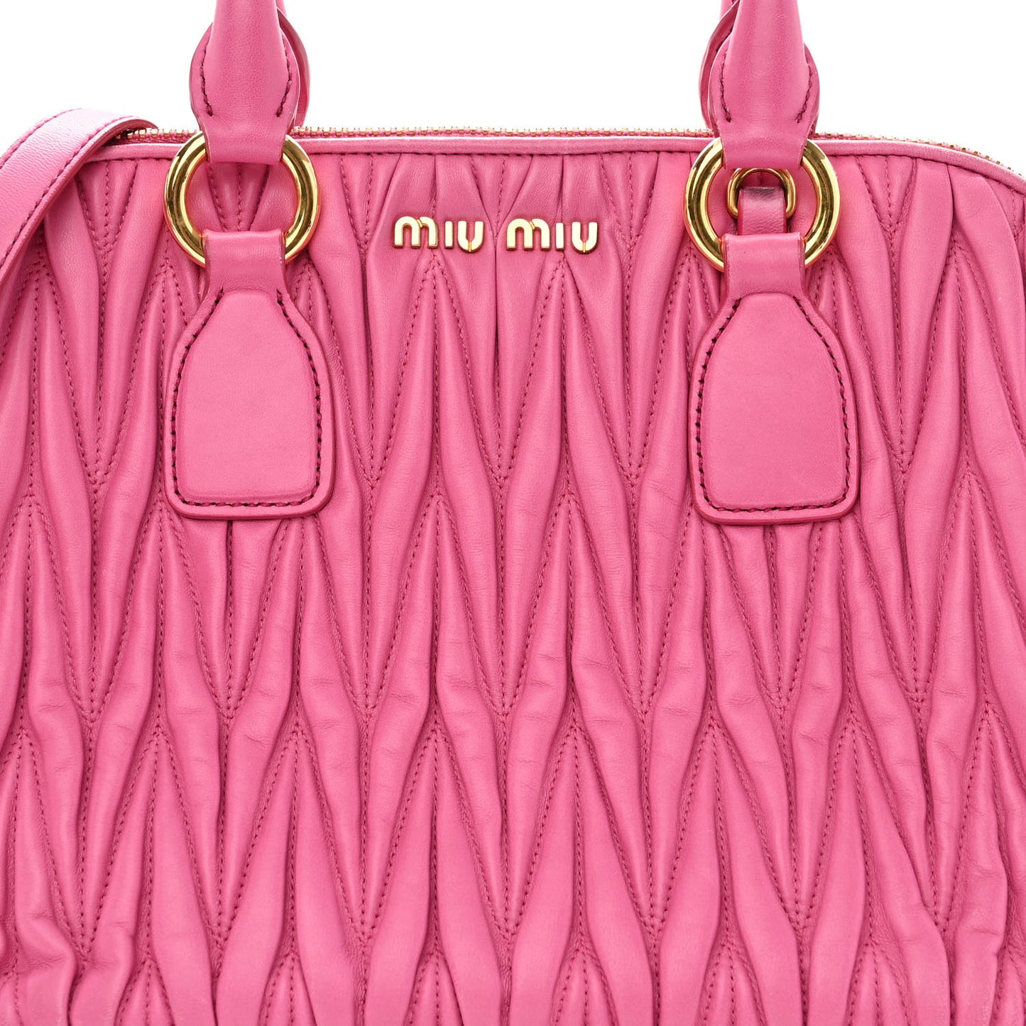 Nappa Matelasse Lux Mini Crossbody Tote Peonia