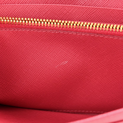 Prada Saffiano Metal Oro Chain Wallet Peonia 6 of 12