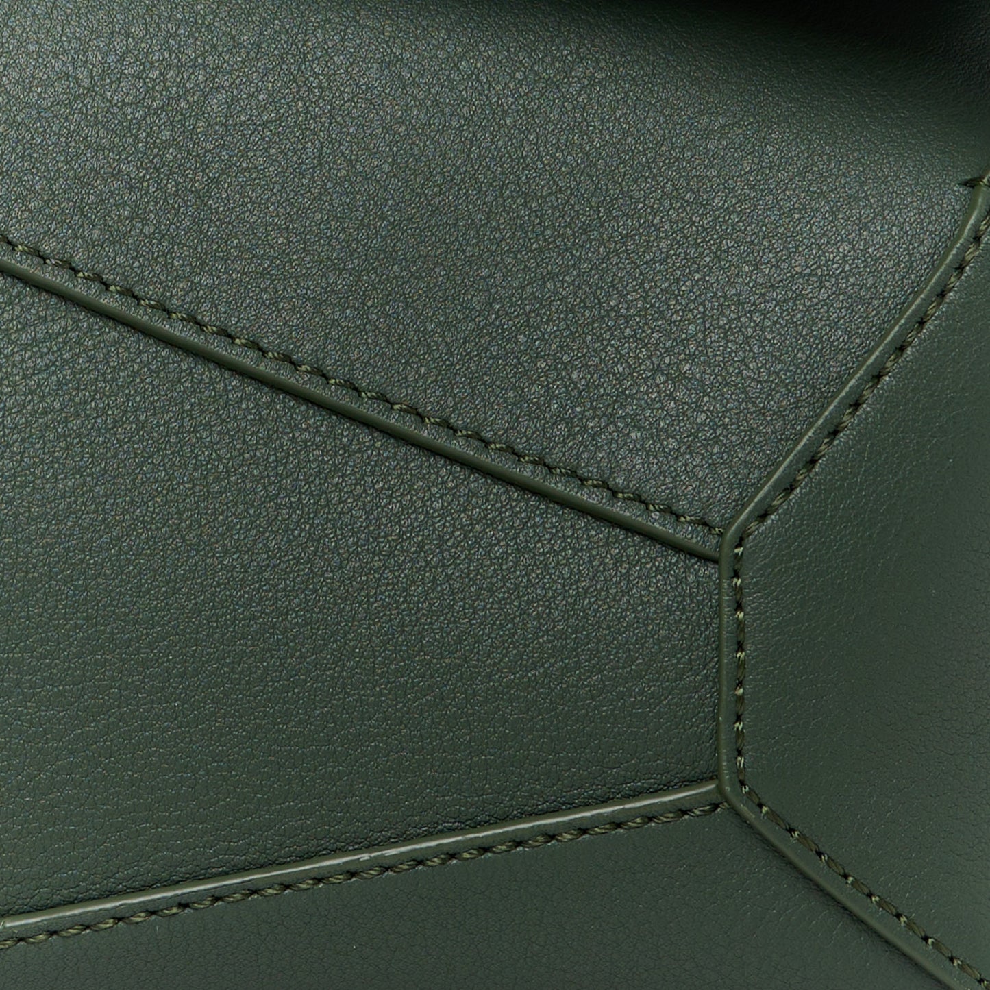 Calfskin Mini Puzzle Edge Bag Vintage Khaki