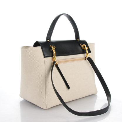 Celine Cotton Canvas Calfskin Mini Belt Bag Black 3 of 8