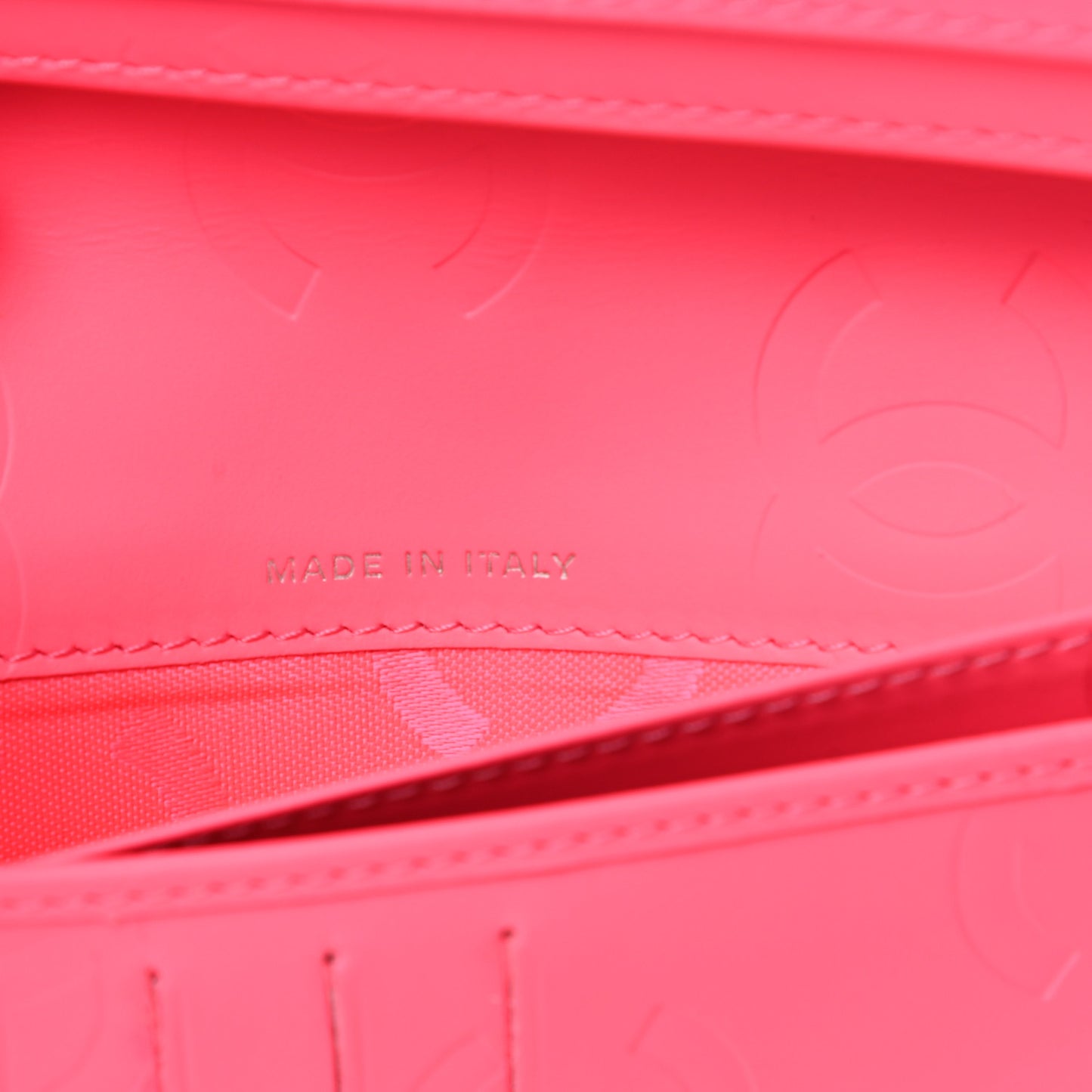 Calfskin Quilted Cambon Yen Wallet Black