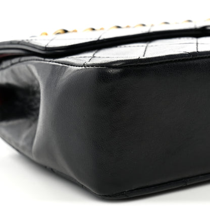 Chanel Lambskin Quilted Medium Double Flap Black 9 of 13