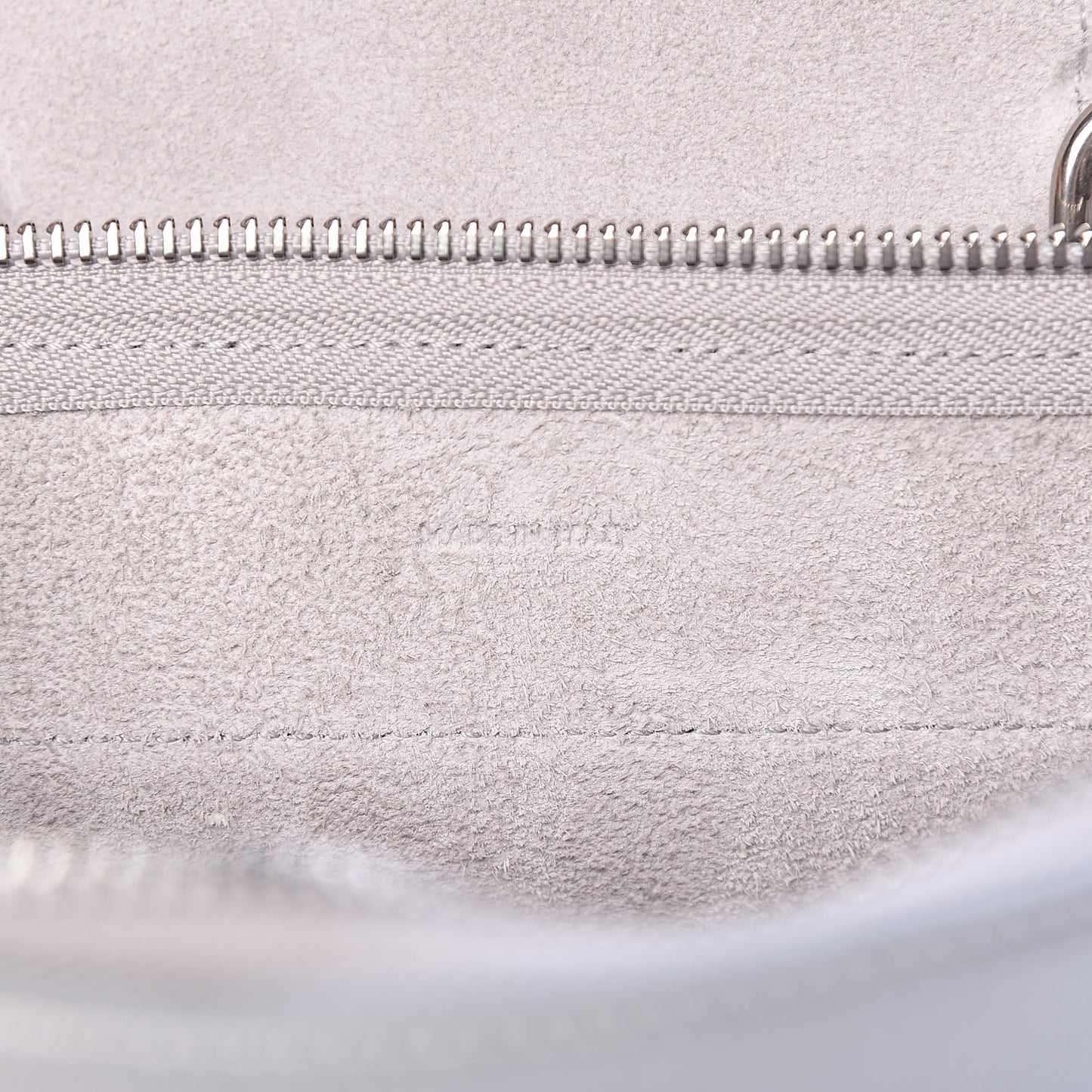 Laminated Calfskin Nano Belt Bag Silver