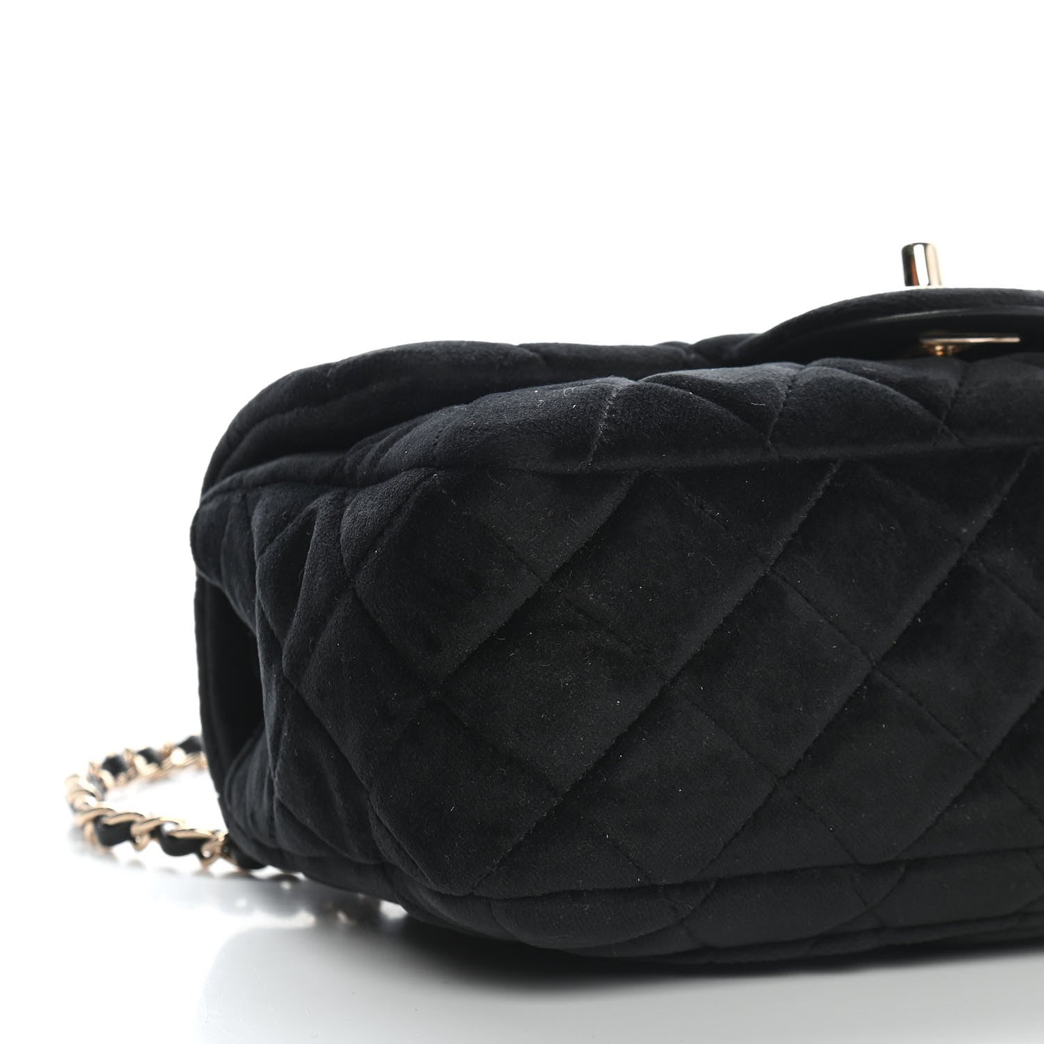 Chanel Velvet Quilted Mini Rectangular Pearl Crush Flap Black 8 of 9