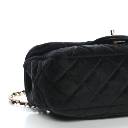 Chanel Velvet Quilted Mini Rectangular Pearl Crush Flap Black 8 of 9