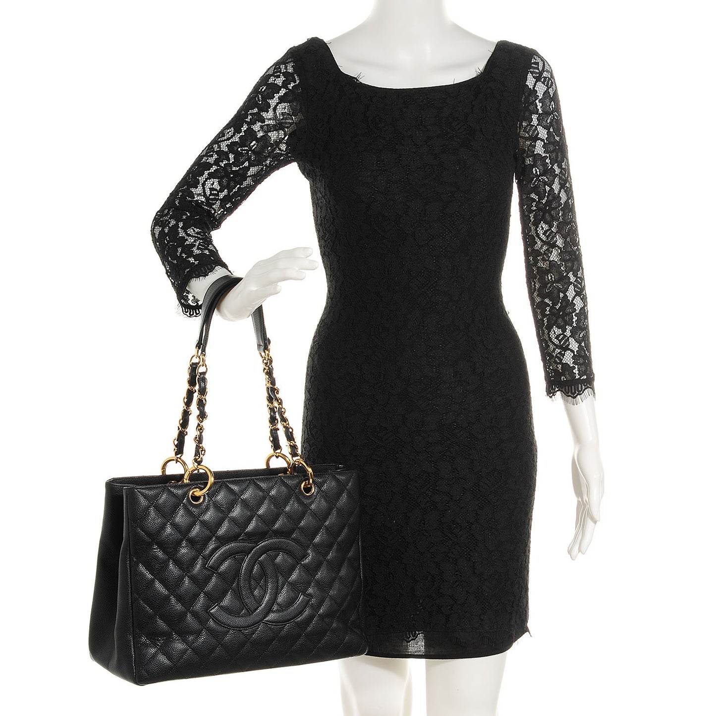 Caviar Grand Shopping Tote GST Black
