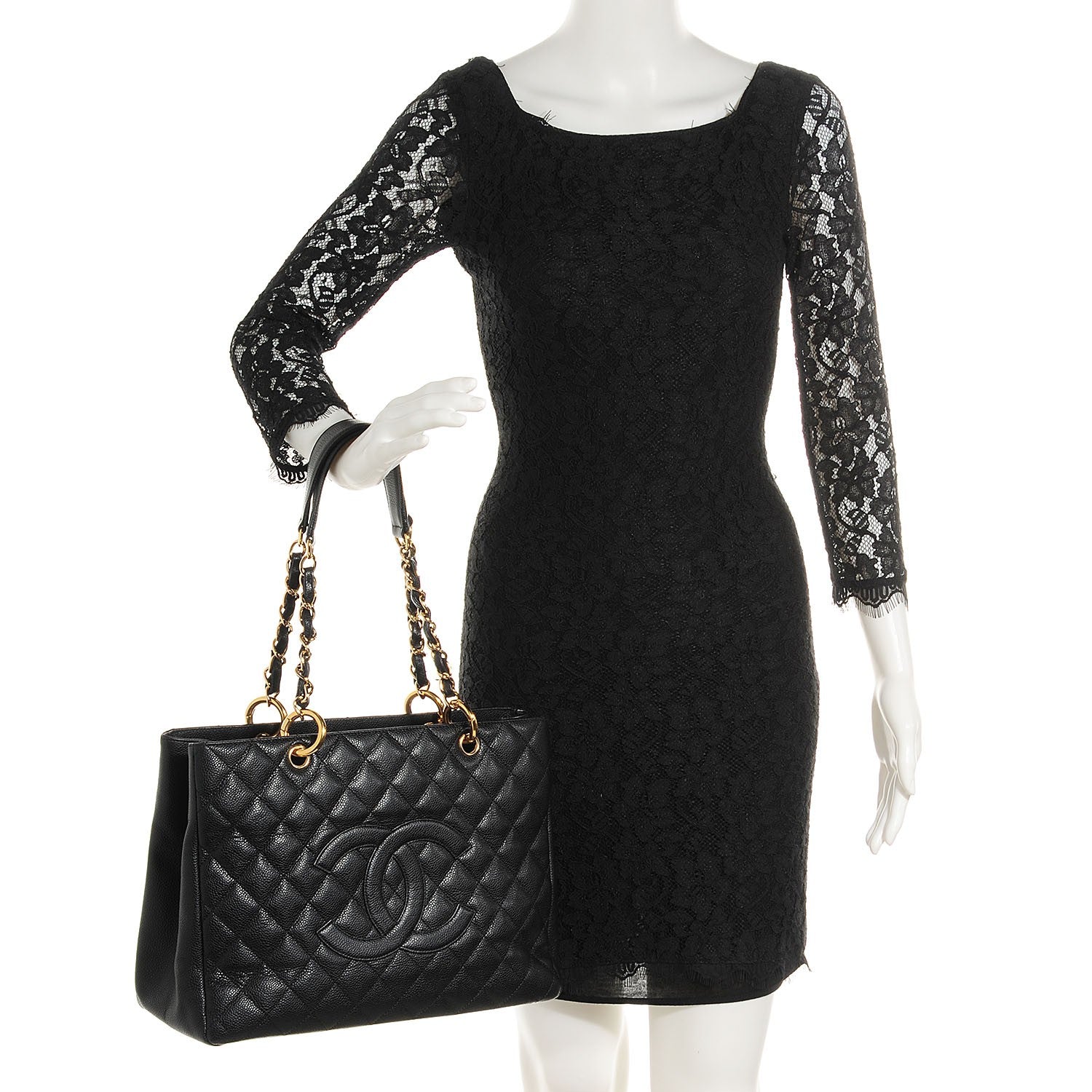 Chanel Caviar Grand Shopping Tote GST Black 2 of 7