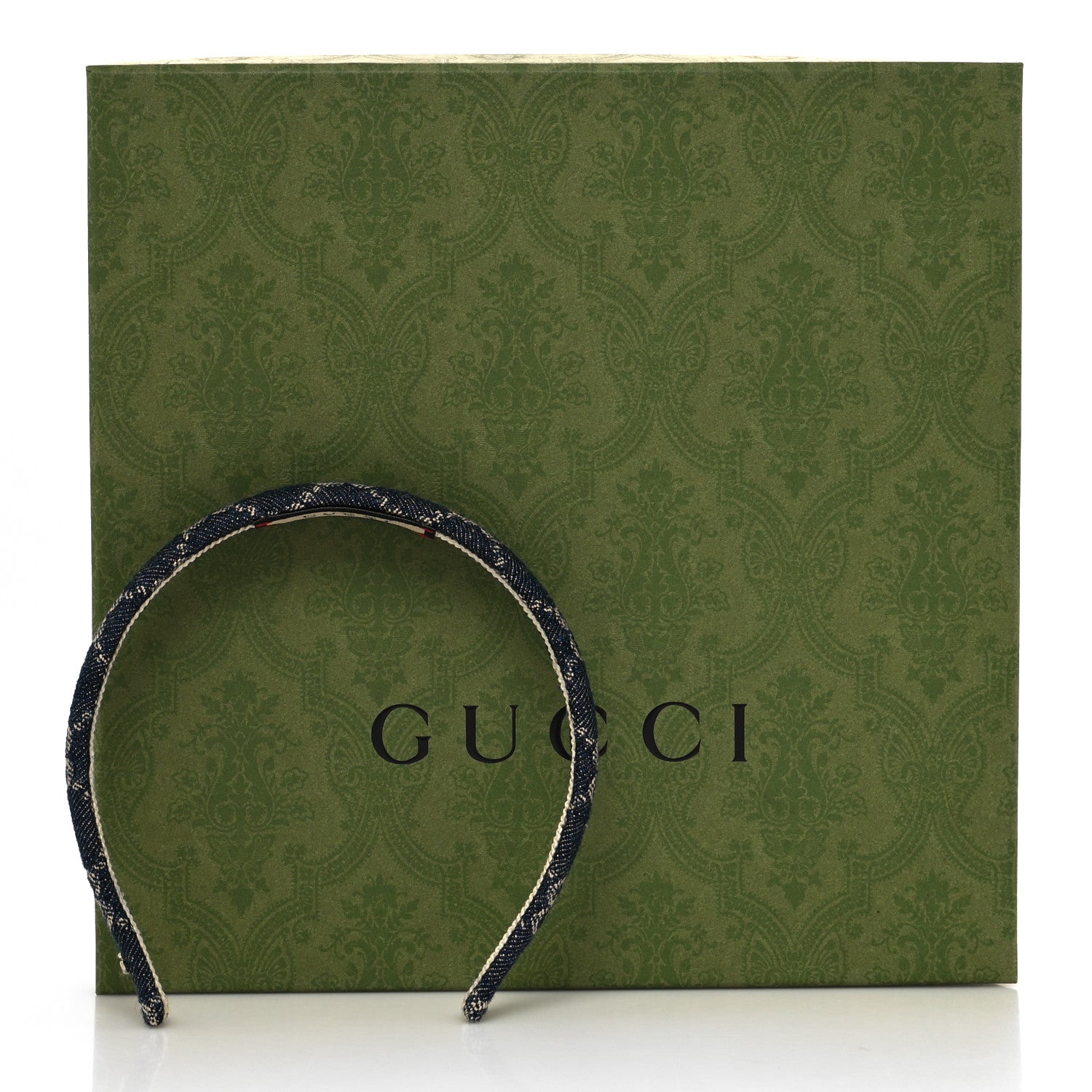 Gucci Denim Monogram Headband 5 of 5