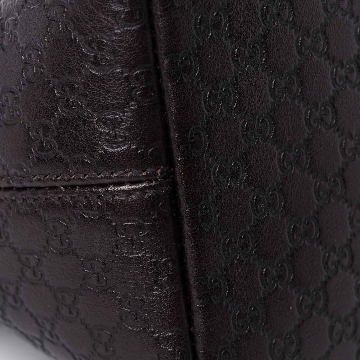 Guccissima Medium Bree Foldover Tote Chocolate