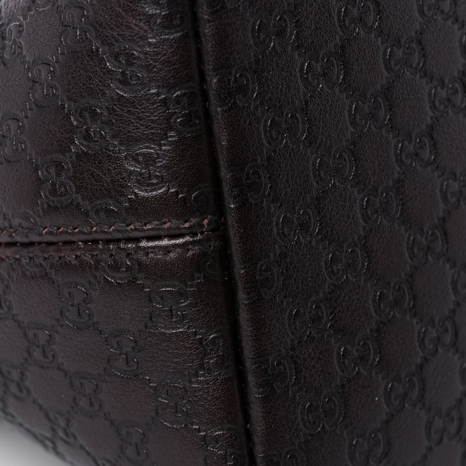 Gucci Guccissima Medium Bree Foldover Tote Chocolate 14 of 22