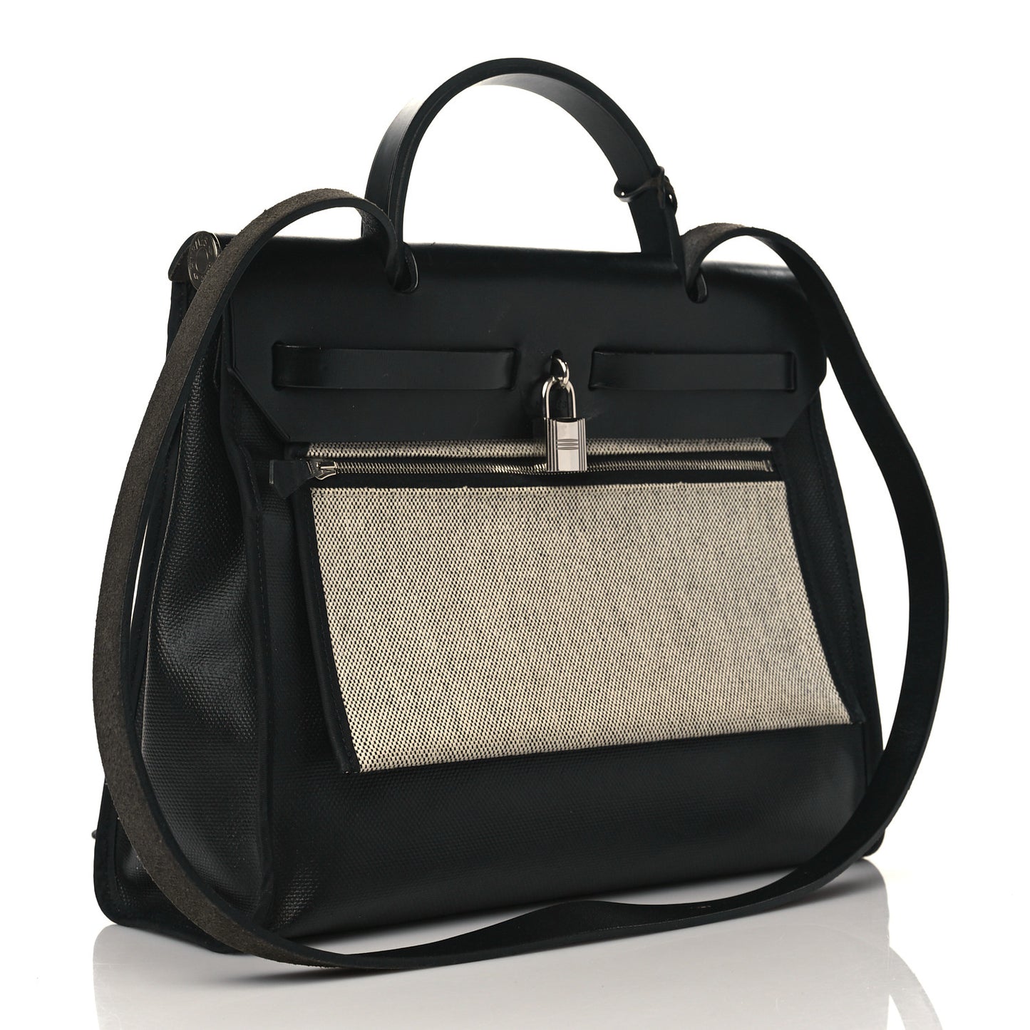 Toile H Berline Vache Hunter Herbag Zip PM 31 Black Ecru