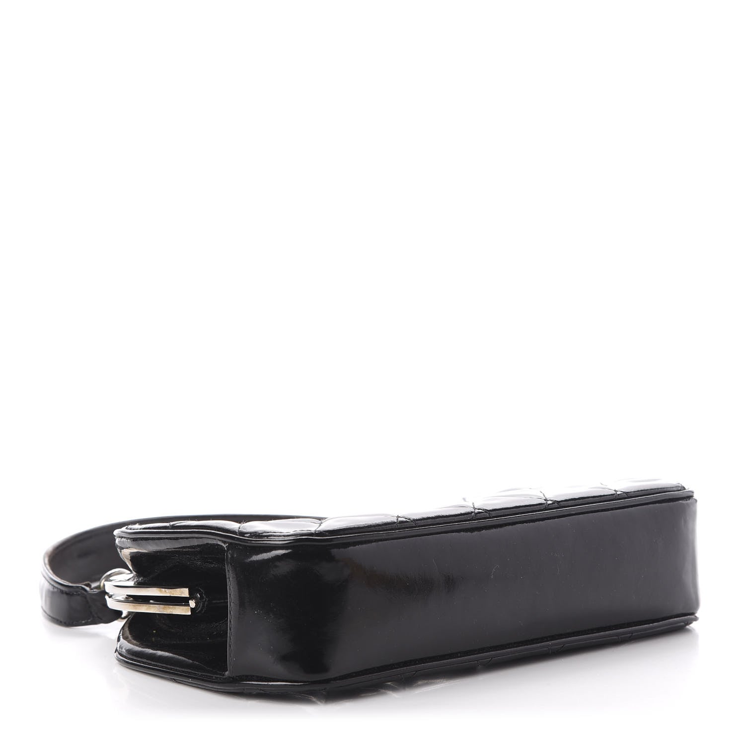 Chanel Patent Quilted Kisslock Frame Bag Black 4 of 17
