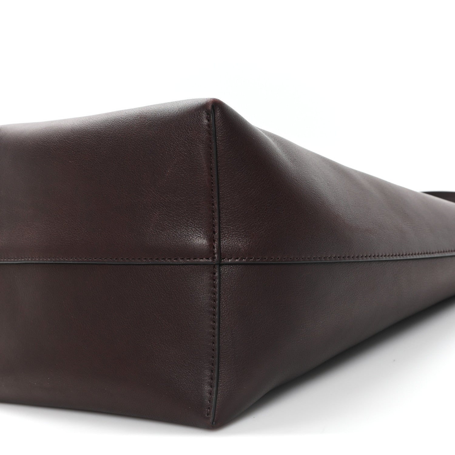 The Row Polished Saddle Calfskin Medium N/S Park Tote Chestnut 9 of 9