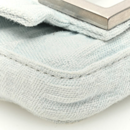 Fendi X MARC JACOBS Bleached Denim Logo Baguette Charm Off White 8 of 9