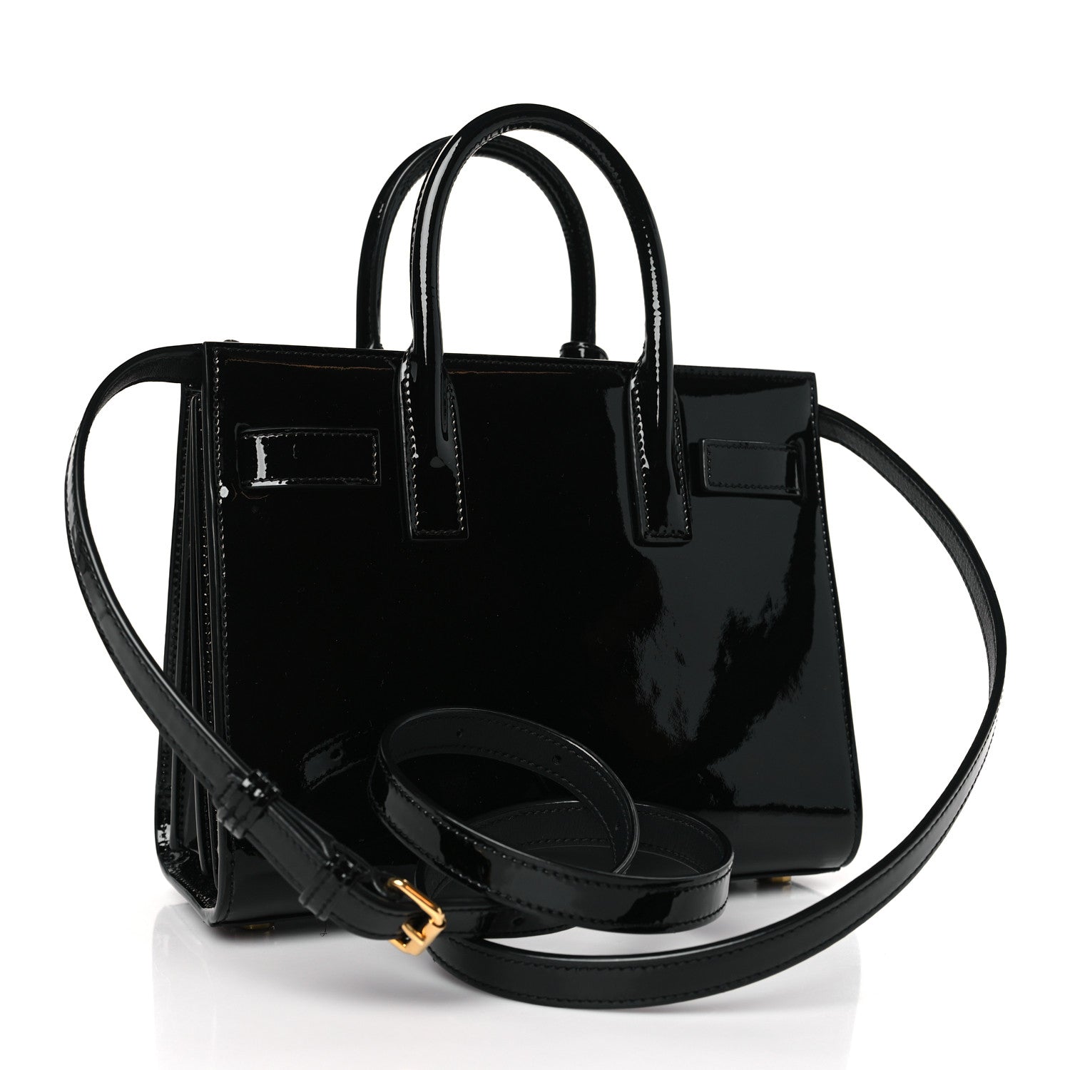Saint Laurent Patent Calfskin Nano Sac de Jour Black 3 of 8