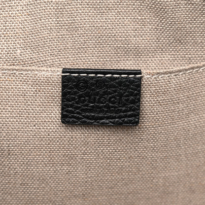 Gucci Pebbled Calfskin Large Bamboo Clutch Black 6 of 8