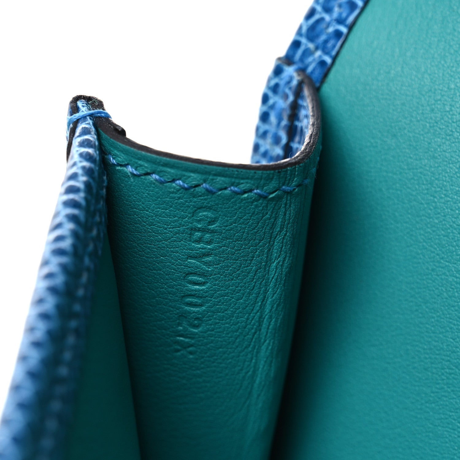 Hermes Swift Lizard Jige Elan Touch 29 Clutch Bleu Paon Mykonos 7 of 8