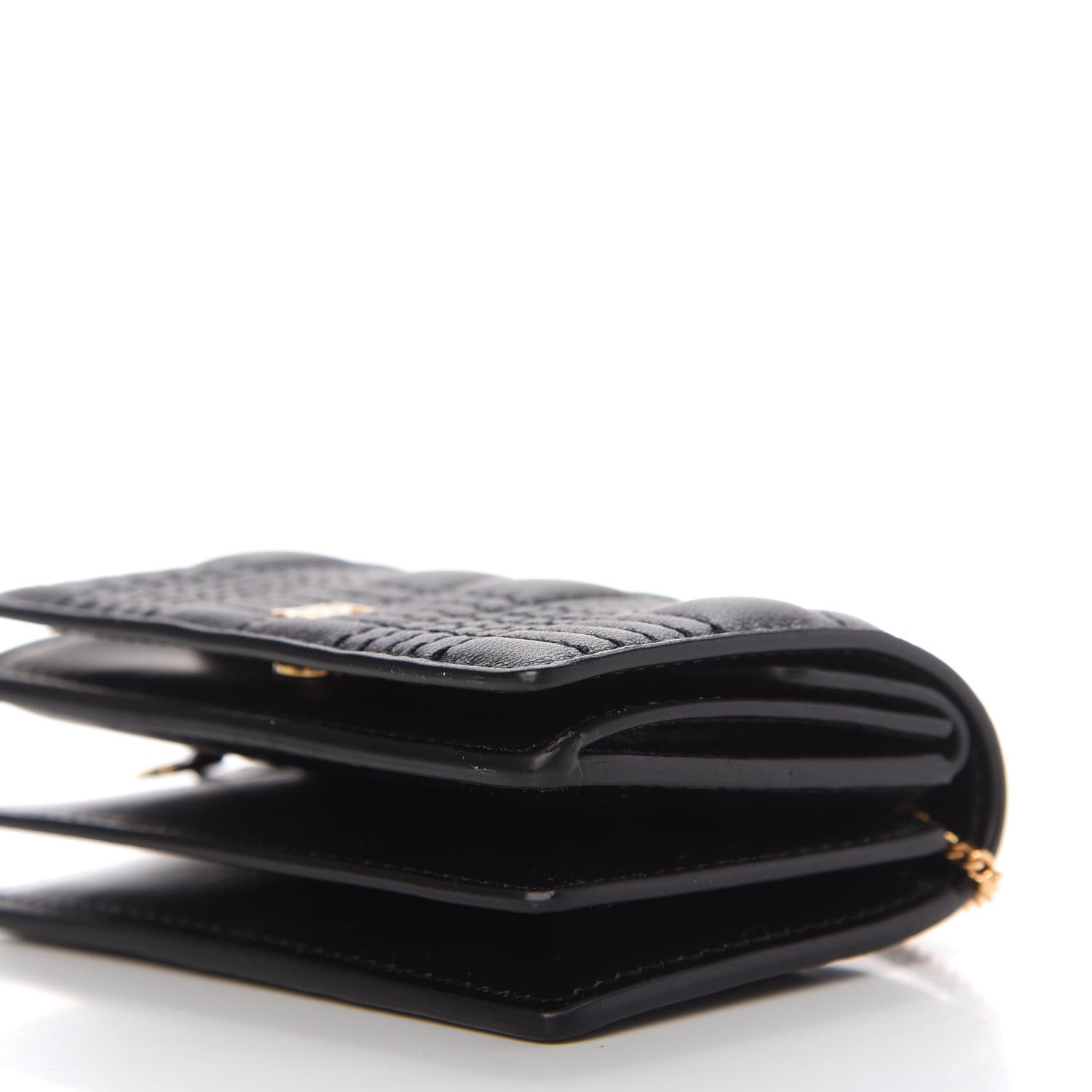 Burberry Lambskin Quilted Card Case With Detachable Strap Black 7 of 10