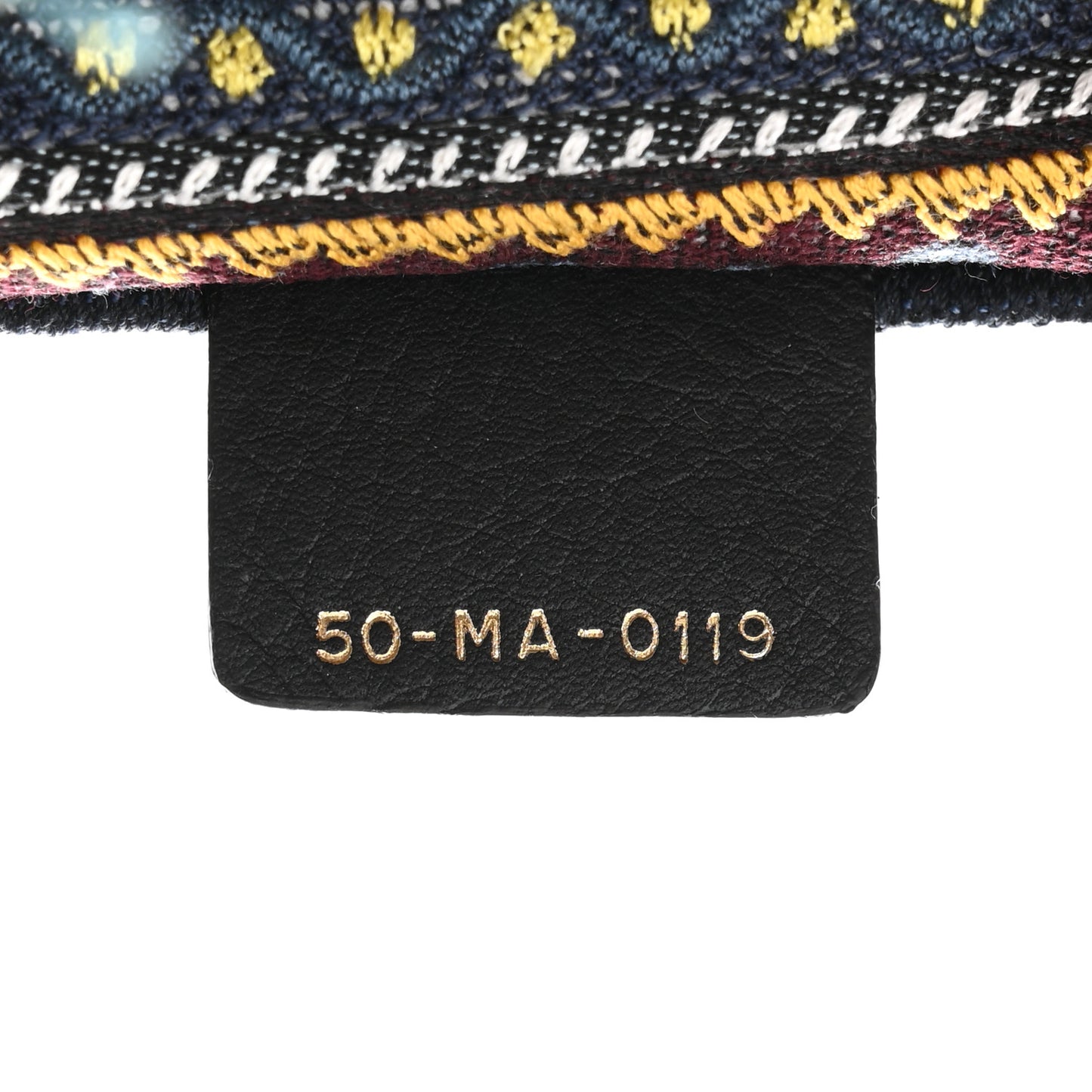Canvas Embroidered Book Tote Blue Multicolor