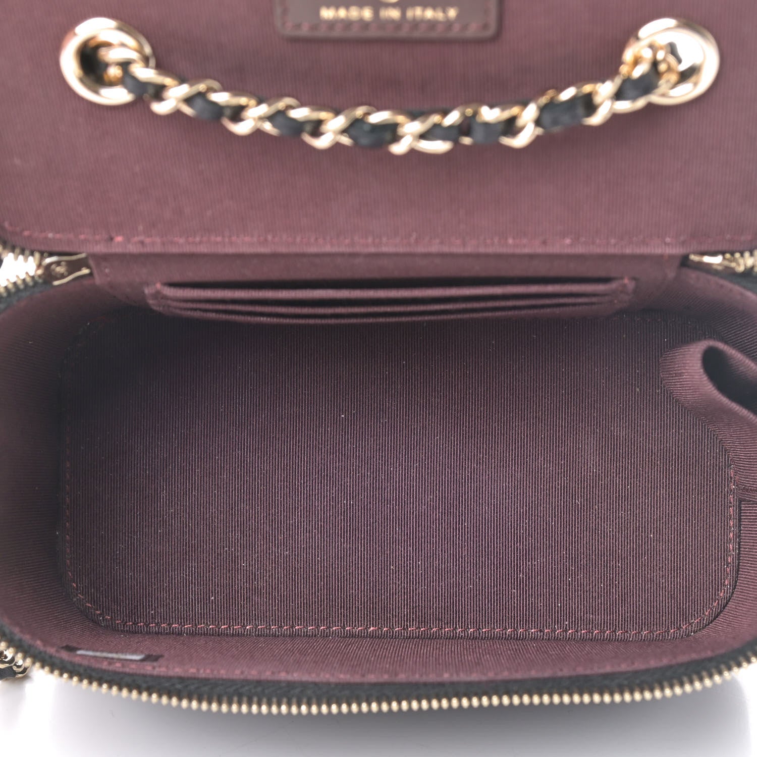Chanel Lambskin Quilted Small Vanity Case With Chain Black 5 of 5