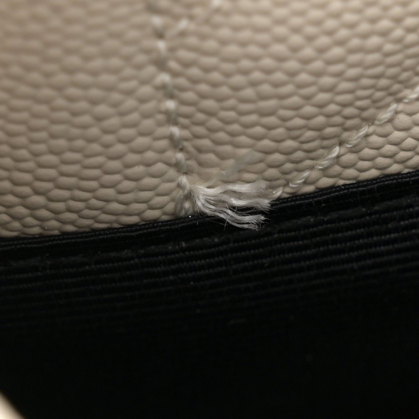 Grain De Poudre Mixed Matelasse Large Triquilt Monogram Satchel Crema Soft
