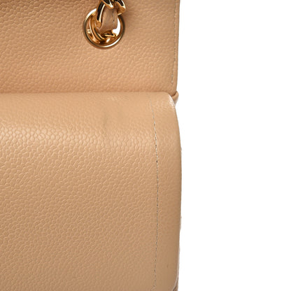 Chanel Caviar Quilted Jumbo Double Flap Light Beige 9 of 10