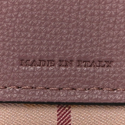 Burberry Grainy Calfskin Haymarket Check Medium Reversible Tote Light Elderberry 8 of 11