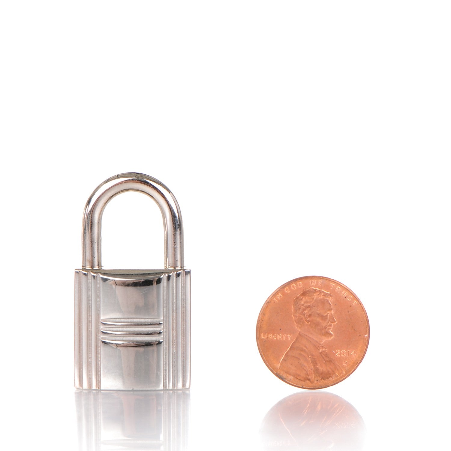 Hermes Palladium Cadena Lock and Key Set 2 of 4