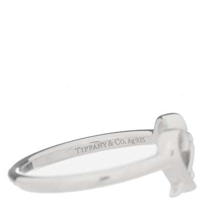 Tiffany Sterling Silver Paloma Picasso Diamond Double Loving Heart Ring 51 5.75 4 of 5