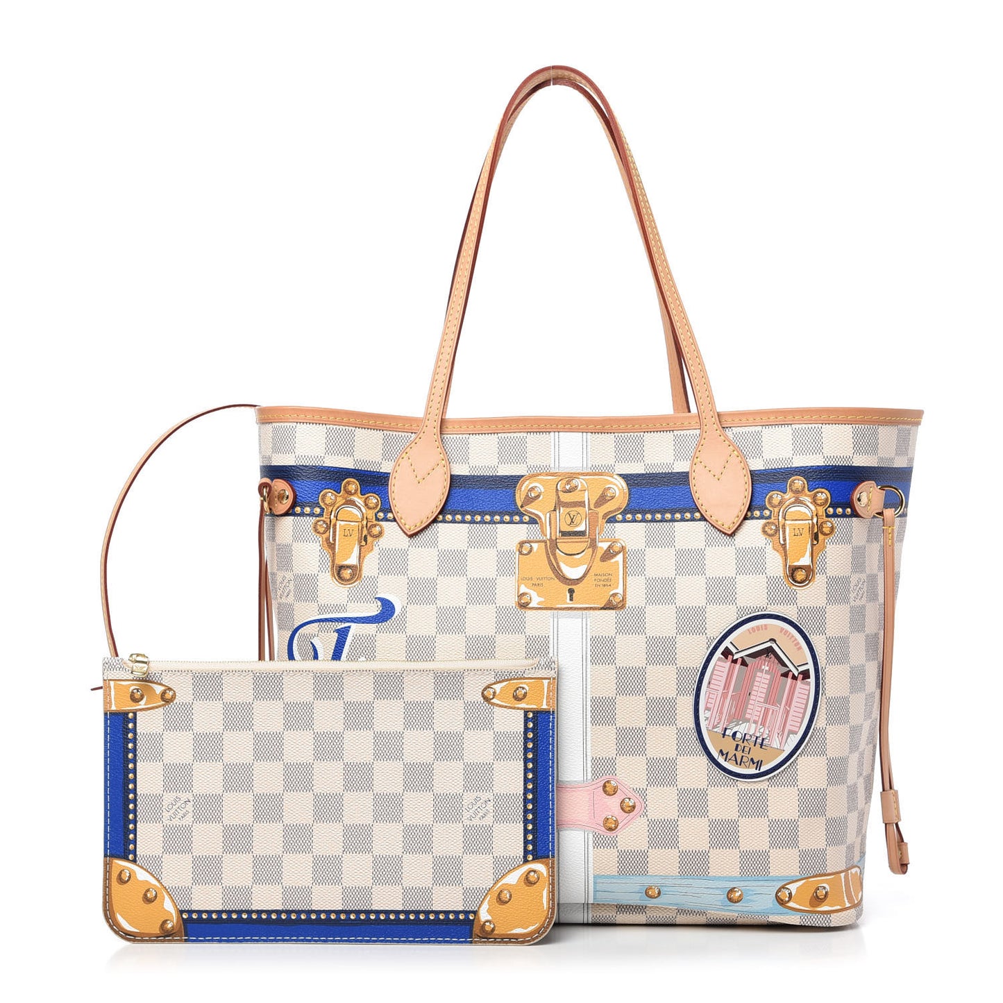 Damier Azur Summer Trunks Forte Dei Marmi Neo Neverfull MM