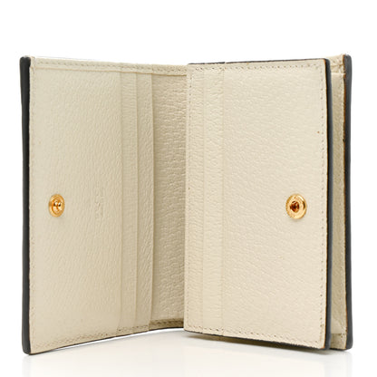 Gucci GG Supreme Monogram Textured Dollar Calfskin Web Ophidia Card Case Beige Ebony Mystic White 5 of 11