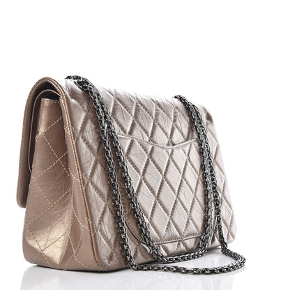 Chanel Metallic Aged Calfskin Quilted 2.55 Reissue 227 Flap Dark Gold 4 of 10