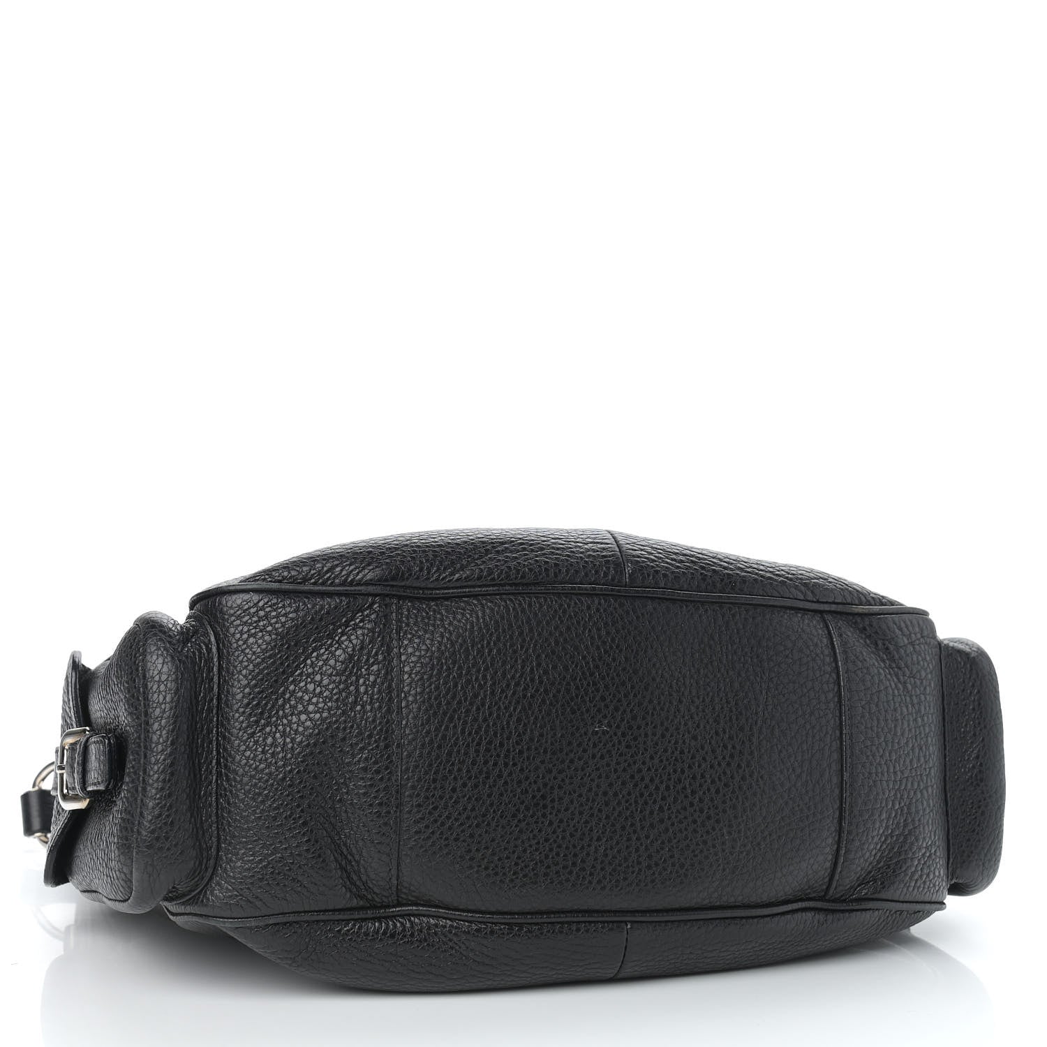 Prada Vitello Daino Side Pocket Hobo Black 3 of 11