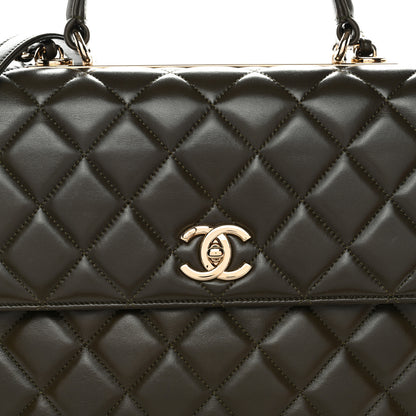 Chanel Lambskin Quilted Large Trendy CC Dual Handle Flap Bag Khaki 5 of 10