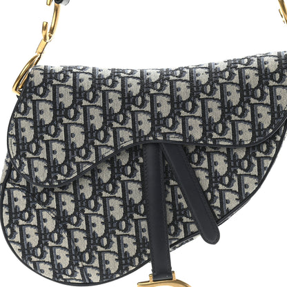 Christian Dior Oblique Saddle Bag Blue 8 of 10