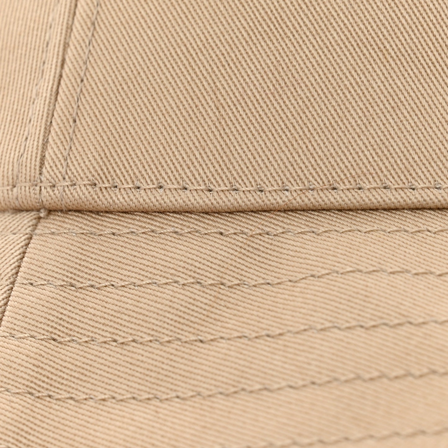 Cotton Embossed Logo Bucket Hat M Beige