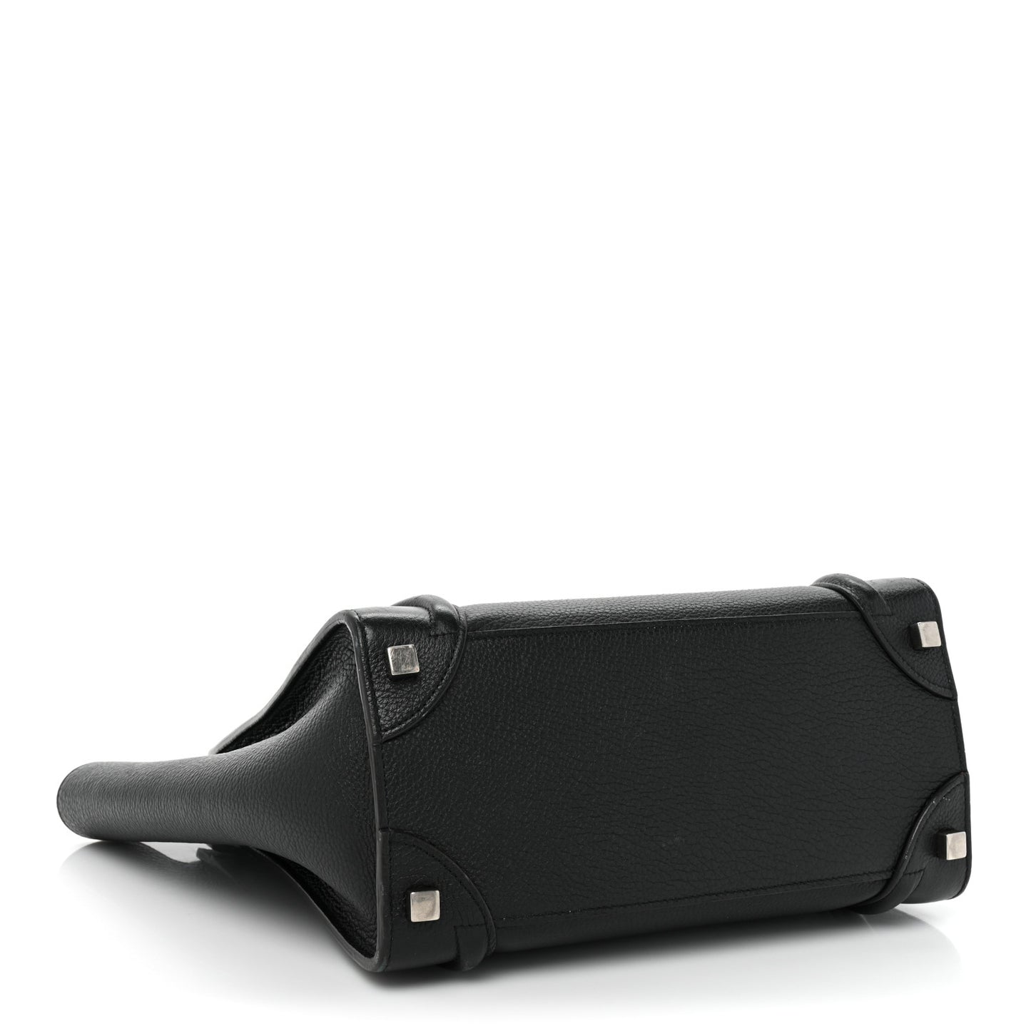 Drummed Calfskin Micro Luggage Black