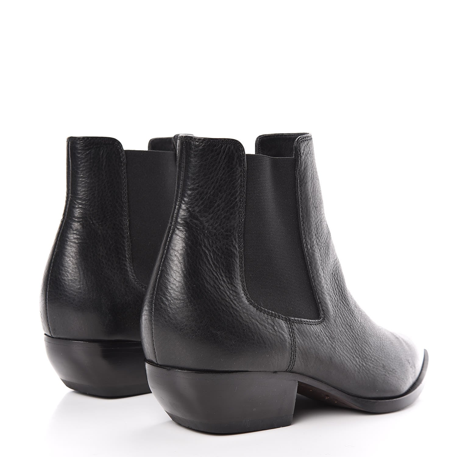 Saint Laurent Calfskin Theo 40 Ankle Boots 44.5 Black 4 of 15